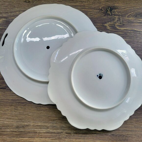 Vintage Mismatched Shabby Chic 2-Tiered Dessert Stand Hand-Painted Floral - Picture 8 of 16